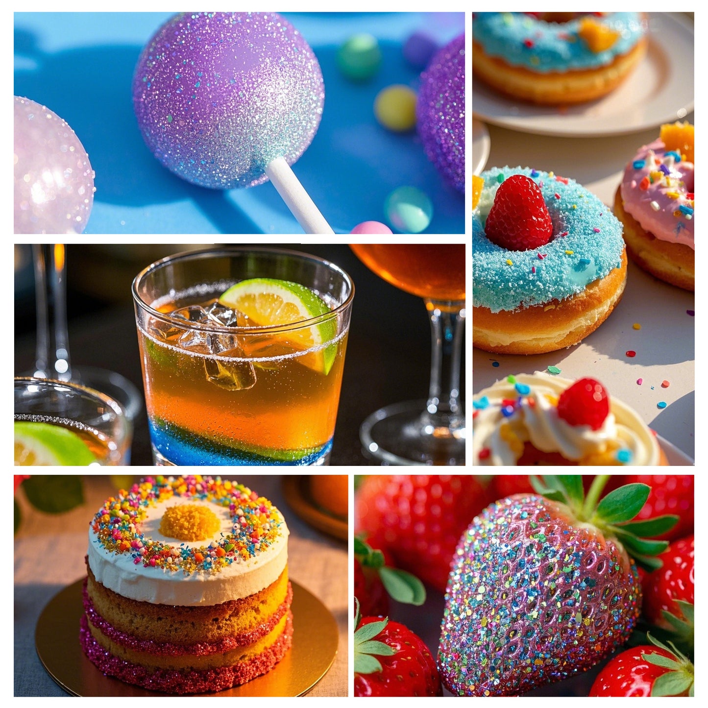 Ultra-Fine Edible Glitter for Sparkling Cakes & Cocktails 10g
